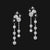 14k Dangling Obsidian Earrings